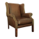 Vintage wingback club chair in leather, 1970s