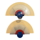 Pair of wall lights, Arlus, 1980