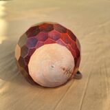 Small faceted wooden pitcher