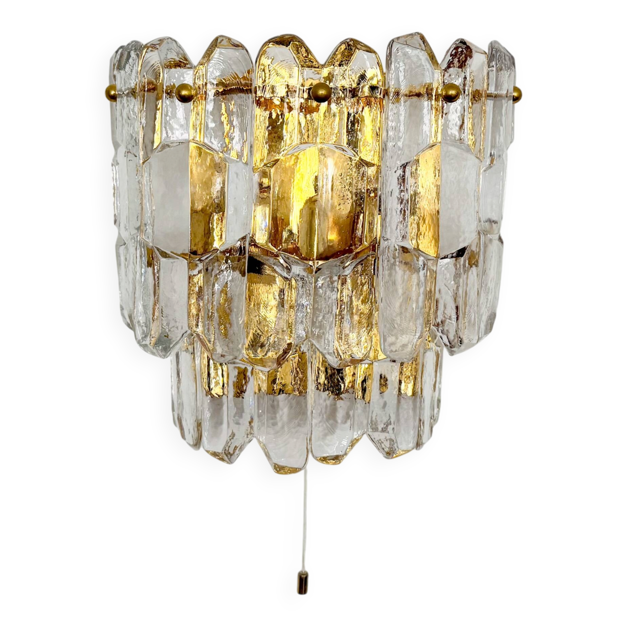 Palazzo Ice Glass Wall Lamp by J.T. Kalmar