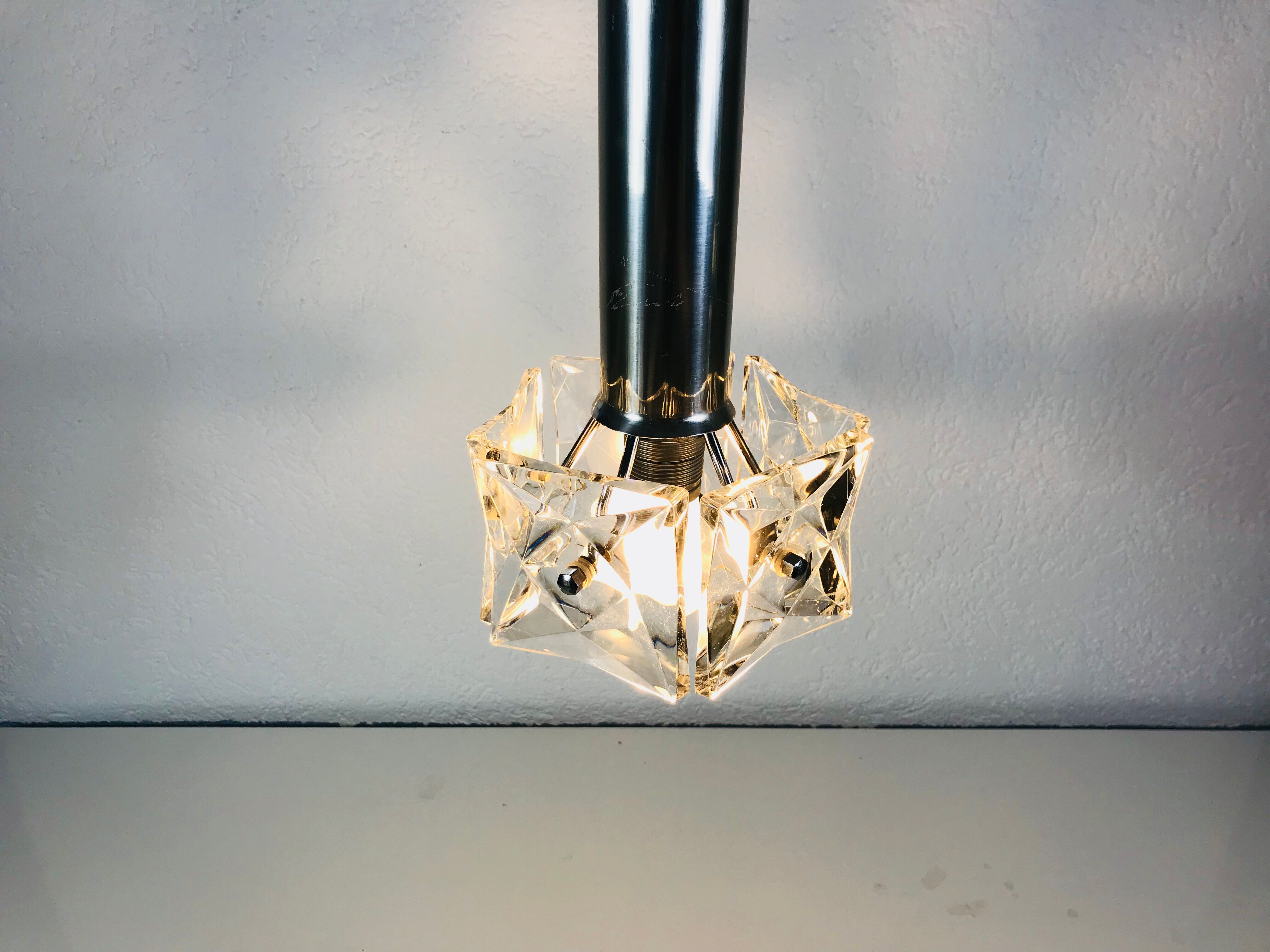 Mid-Century Kinkeldey Crystal Hanging Lamp, 1960s