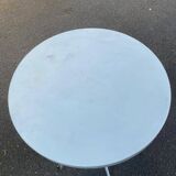 Table de bistrot ronde tripode blanche en acier 60cm