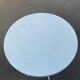 White round tripod bistro table in steel 60cm