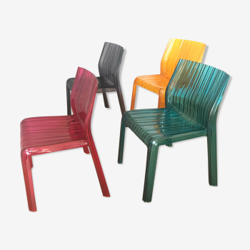 4 chairs Frilly - Kartell - Patricia Urquiola