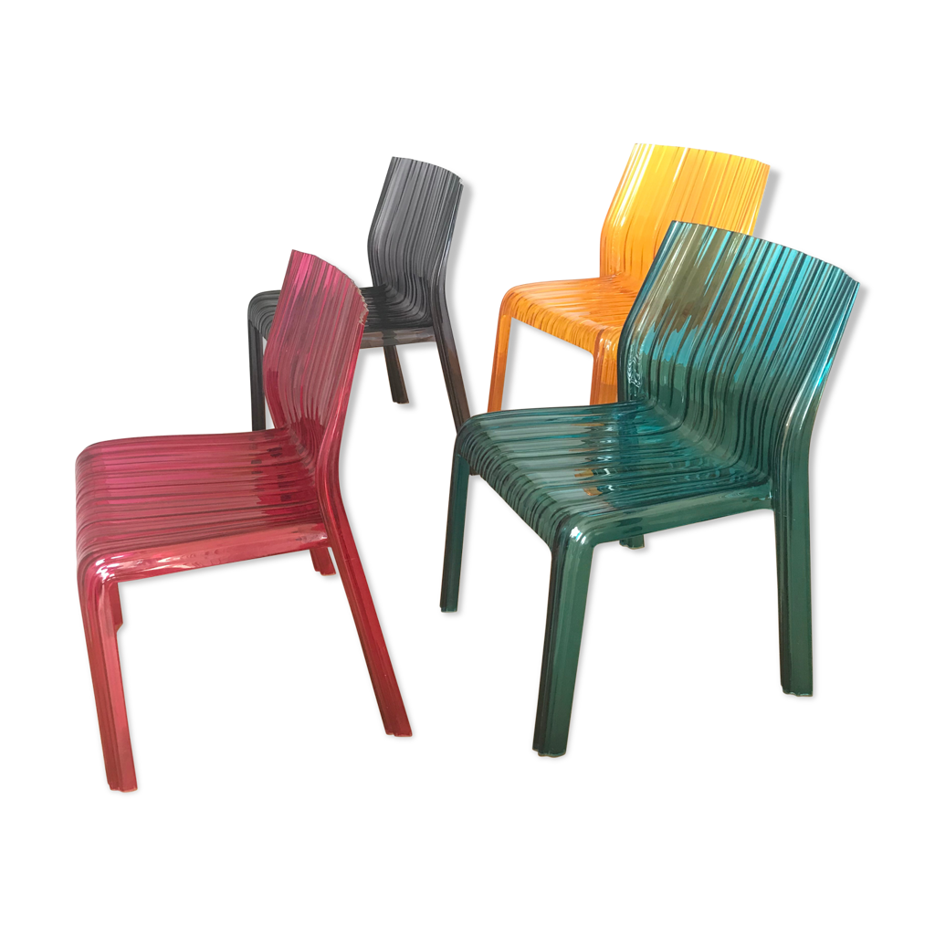 Lot de 4 chaises Frilly Kartell Patricia Urquiola Selency