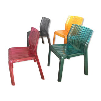 Lot de 4 chaises Frilly - Kartell - Patricia Urquiola