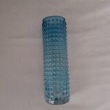 Vintage glass vase with bubble decoration.