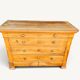 Commode Louis-Philippe en bois blond 4 tiroirs, XIXe