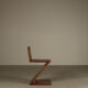 Ensemble de quatre chaises Zig-Zag après Gerrit Rietveld