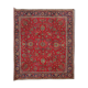 Tapis persan vintage tabriz en laine rouge 290x340cm