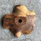 Large pendant light in corrugated teak leaf (Large D:60 H:20)