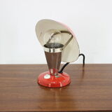 1930s Bauhaus Red Small Table Lamp, Czechoslovakia