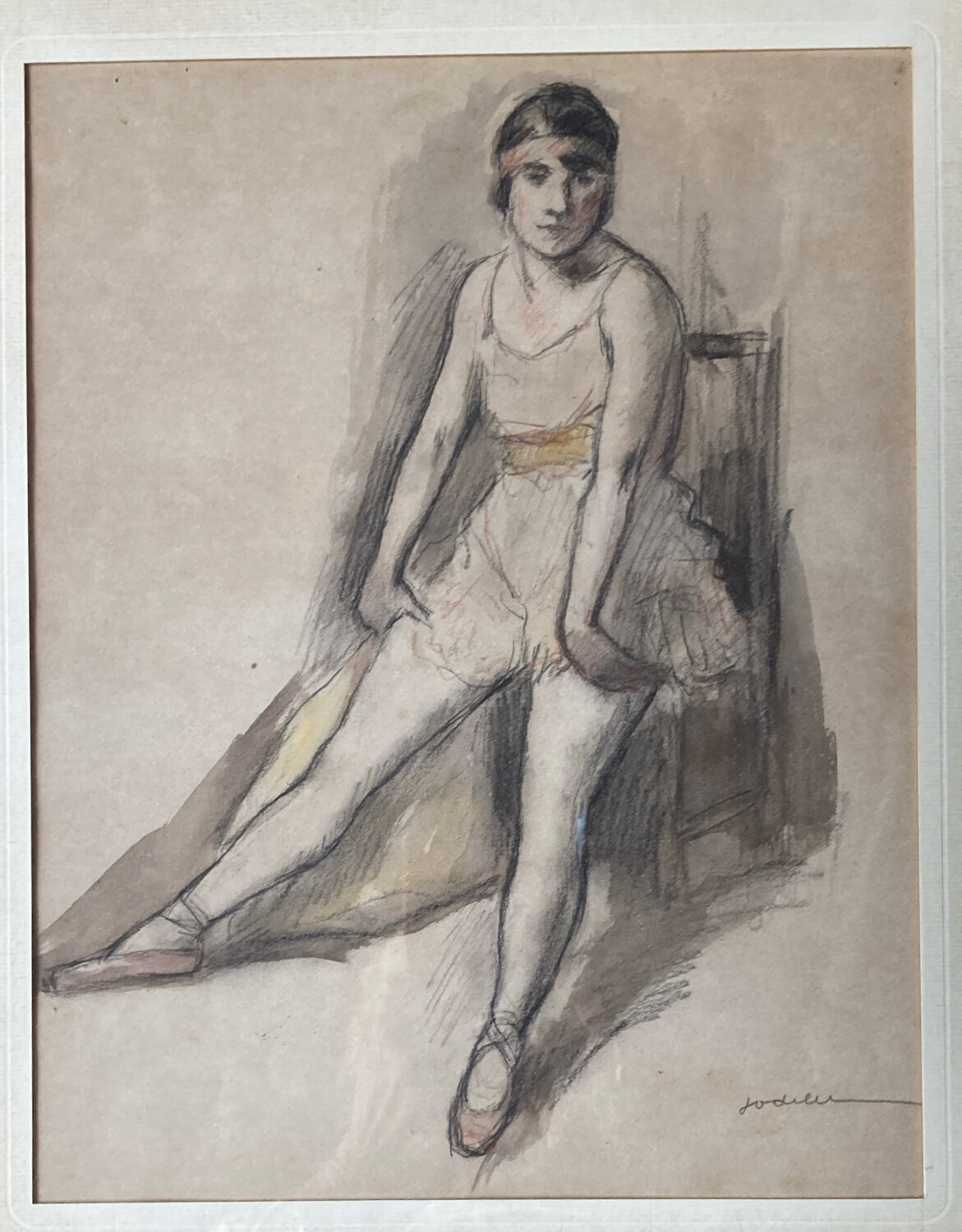 Dessin danseuse dans sa loge - Charle Emmanuel Jodelet