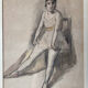 Dessin danseuse dans sa loge - Charle Emmanuel Jodelet