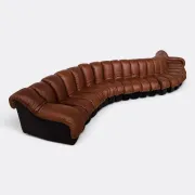De Sede Ds600 Snake in cognac leather, 20 elements (in NEW CONDITION)!