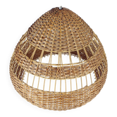 Vintage rattan ceiling light, Czechoslovakia 1960s