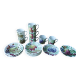 Coffee service for 8 people in limoges porcelain lazeyras – brand new condition