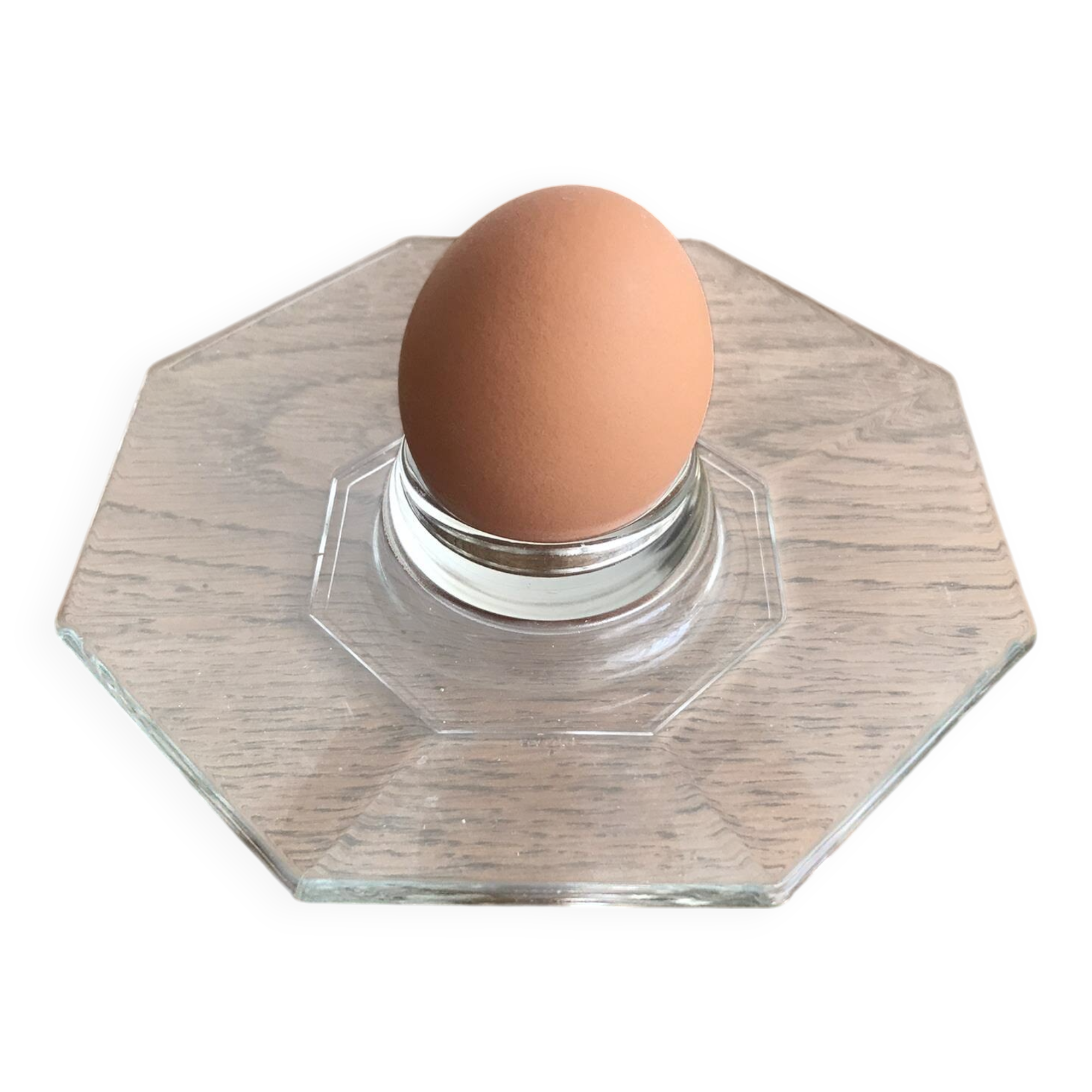 Vintage glass egg cup luminarc model Octime