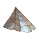 Sconce in mother-of-pearl and brass