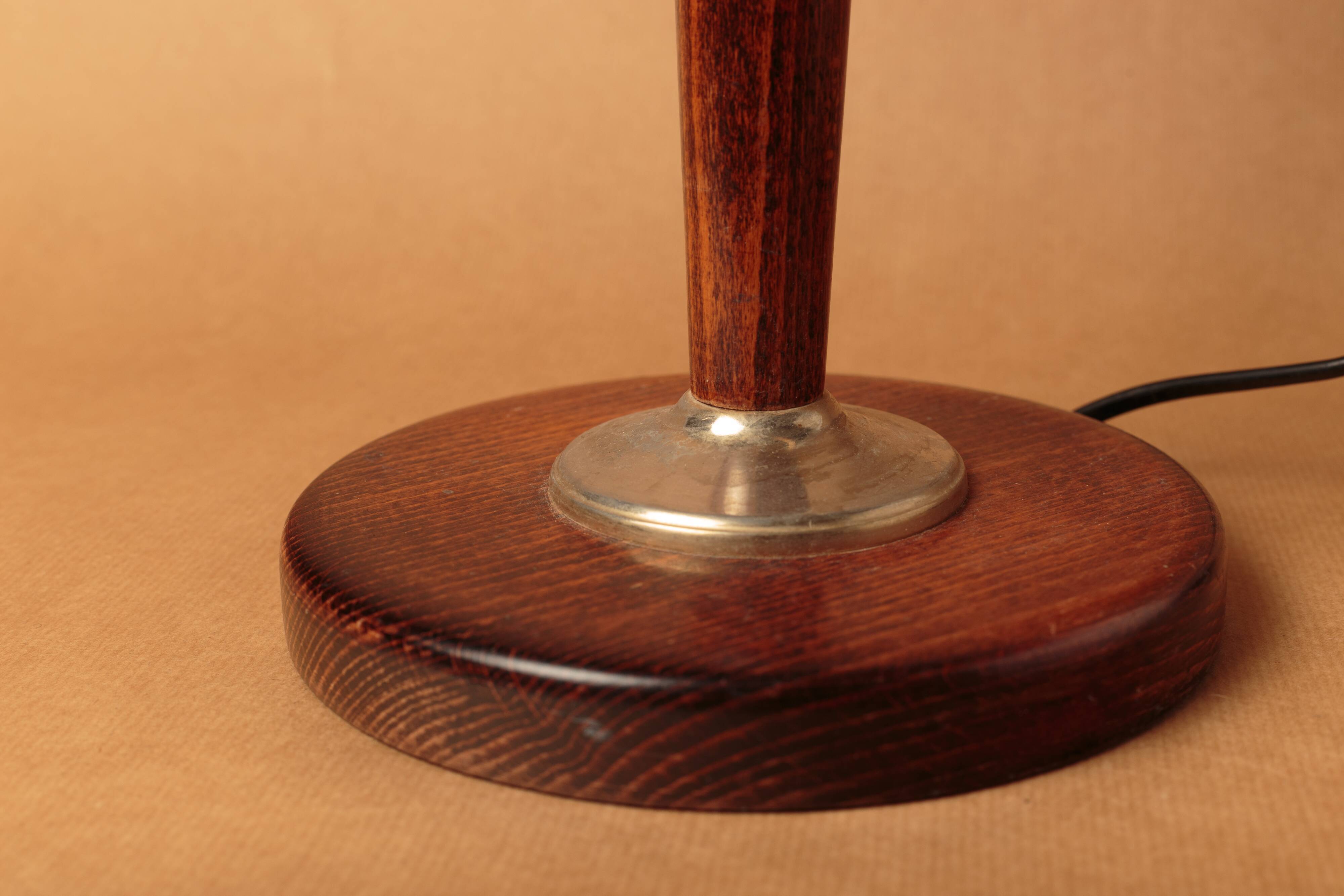 Desk lamp wood foot style mazda vintage 1950