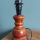 Lamp, turned wooden base