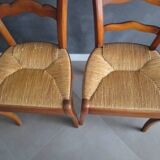 2 old straw chairs