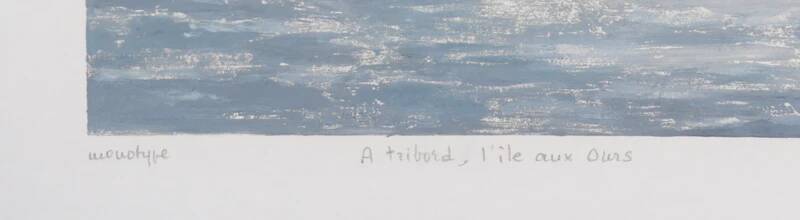 Camille combe: to starboard, bear island, original signed monotype