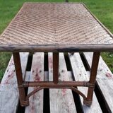 Rattan folding coffee table