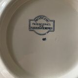 Compotier ancien en faïence de Sarreguemines, modèle Moscou