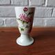 4 vintage mazagrans with floral decoration, rustic coffee cups