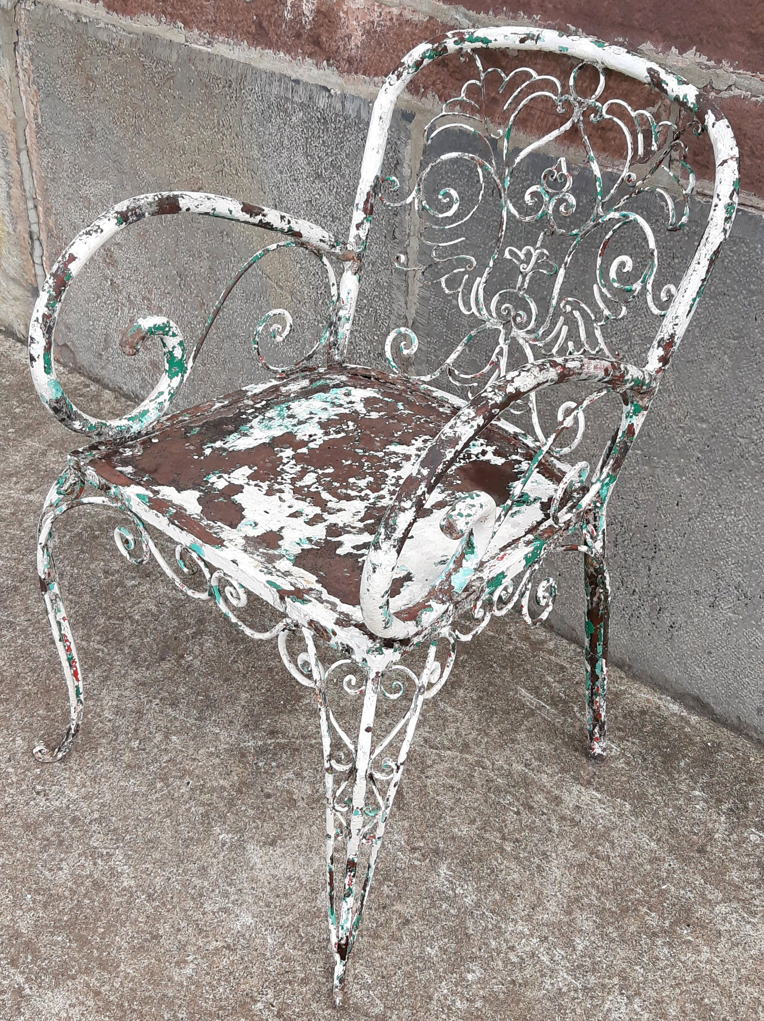 Fauteuil en fer forgé
