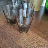 Set of 6 coffee-colored water glasses