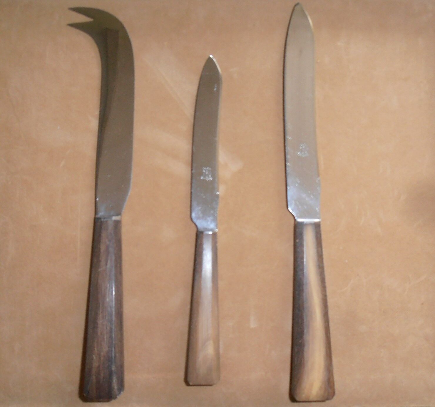 Cutlery set of 25 old knives horn handle stainless steel blade