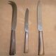 Cutlery set of 25 old knives horn handle stainless steel blade