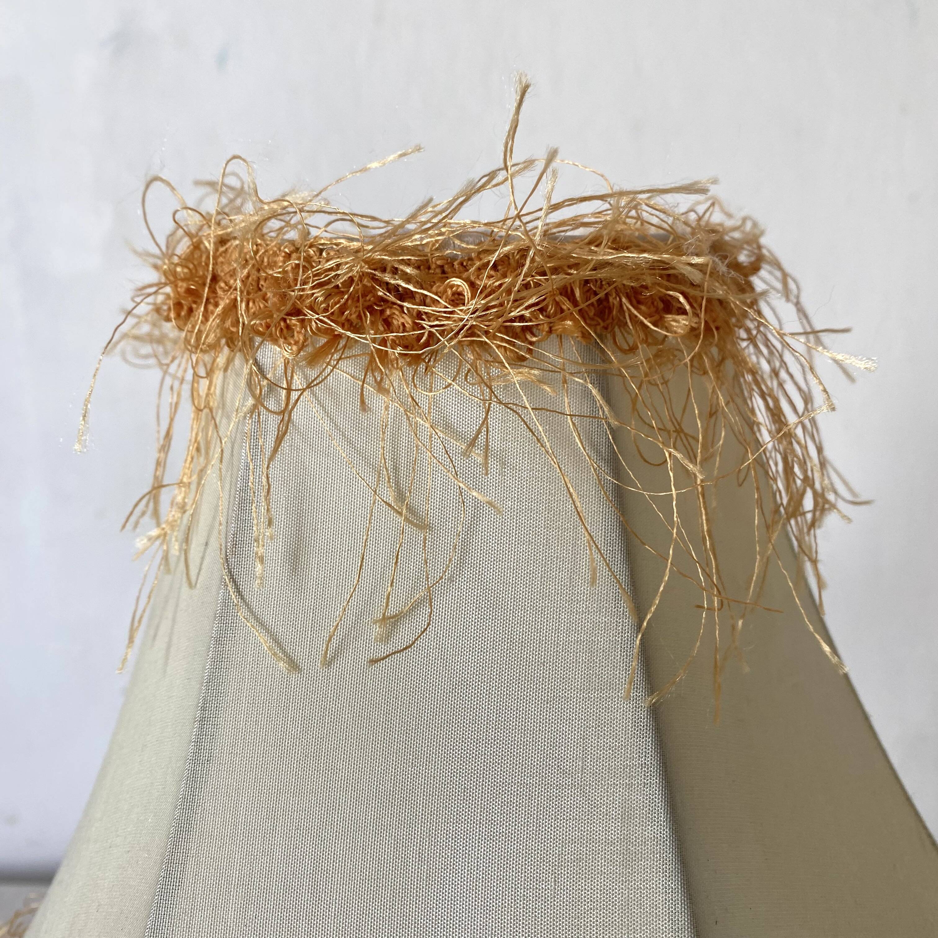 Retro wood and pearl lamp