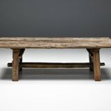 Primitive Wabi Sabi Dining Table, France, 19th Century