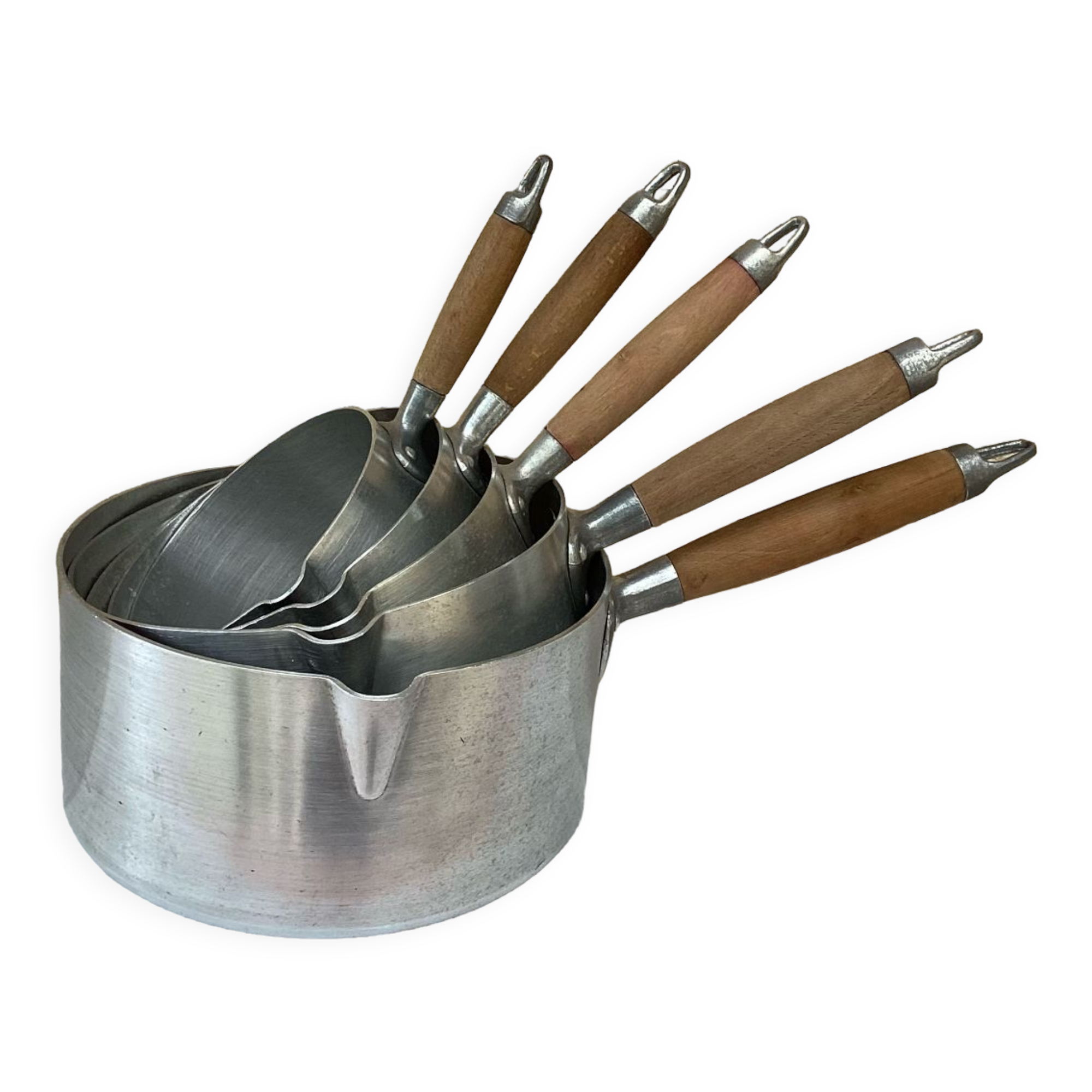 Série de 5 anciennes casseroles mmt urf tournus