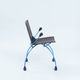 Postmodern metal leather chair by Boonzaaijer Mazairac, 1980s, Netherlands