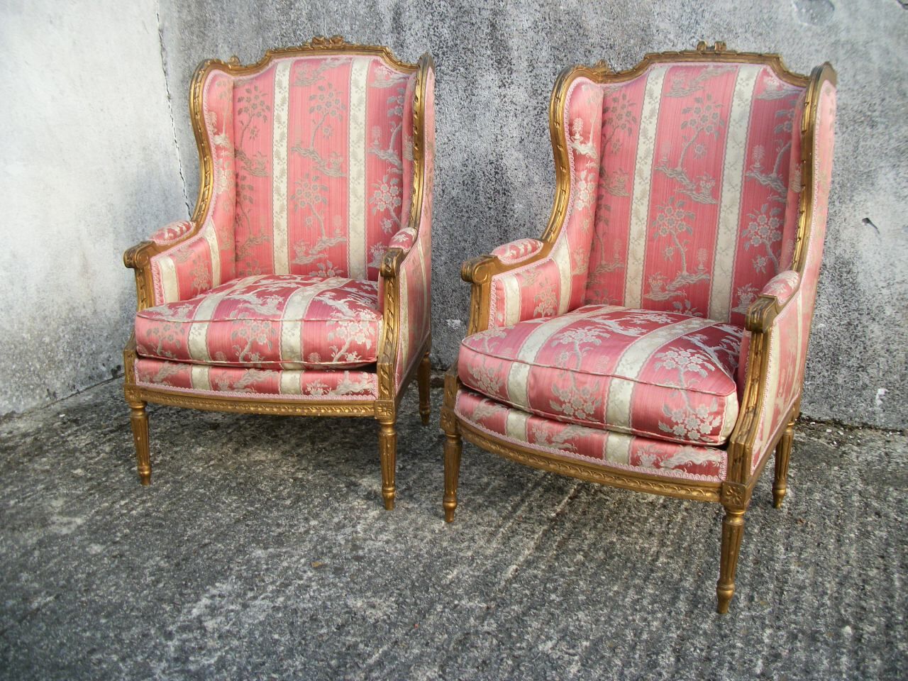 Pair of shepherdess armchairs
