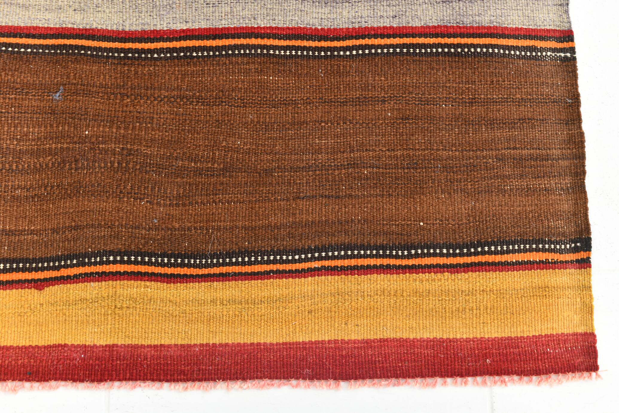 Soft Earthy Tones Kilim, 135x219Cm Bohemian Area Rug,