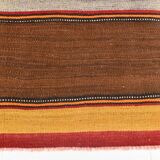 Soft Earthy Tones Kilim, 135x219Cm Bohemian Area Rug,