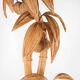 Lampadaire « palmier-cocotier » en rotin