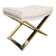 Vintage Regency Brass Cross Stool, Italy, 1970s
