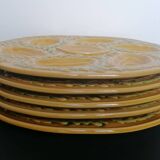 5 Orfinox majolica oyster plates