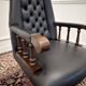 Chaise de bureau Chesterfield anglaise classique noire