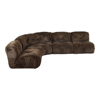 Modular sofa with corner and armchairs