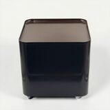 Cube de rangement DIME Marcello Siard Longato années 70 plastique brun