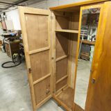 1950s Parisian wardrobe with mirror, 135 x 19 cm