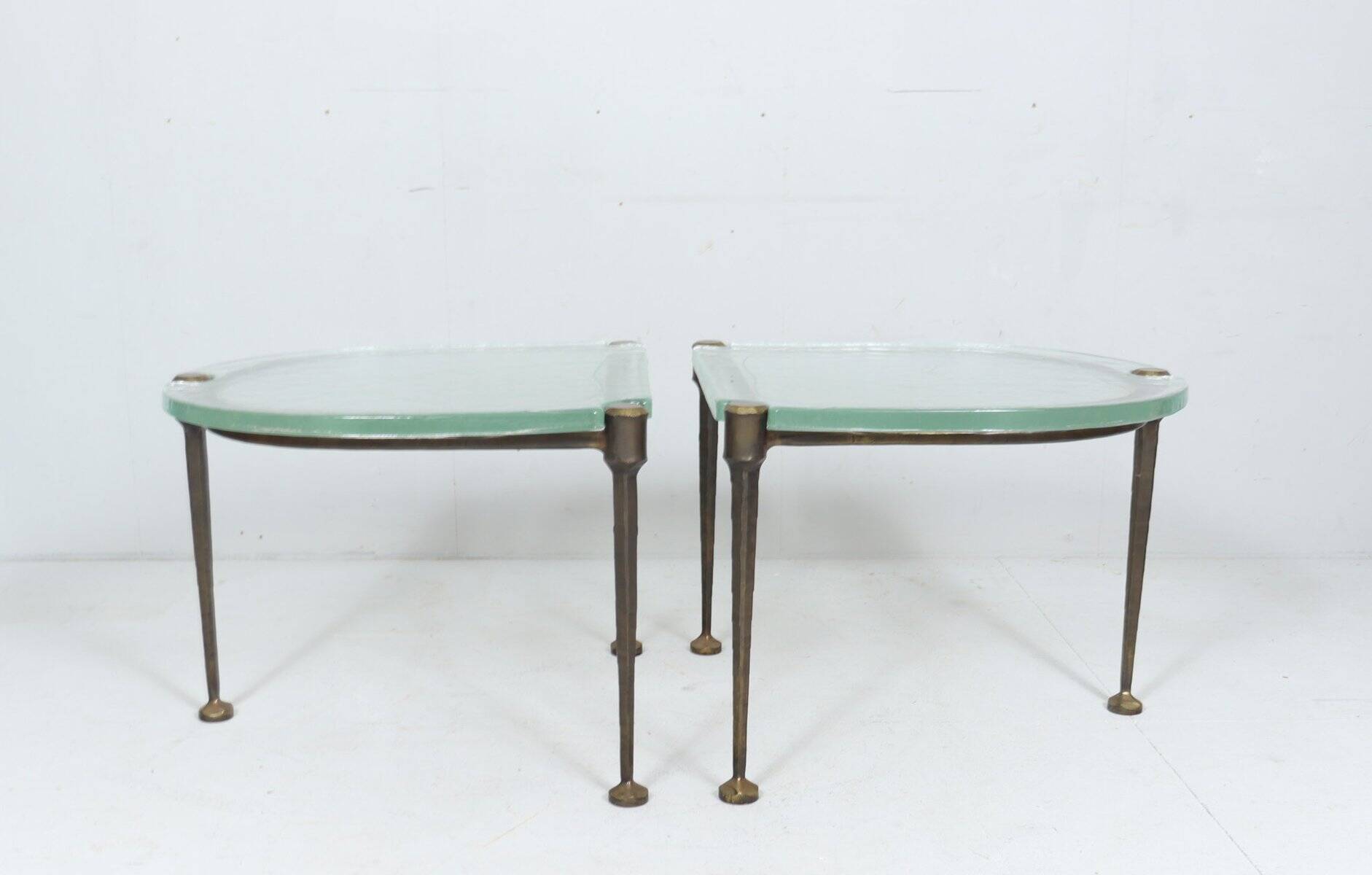 Brutalist German vintage coffee tables by Lothar Klute, 1980s, set of 2