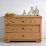Antique solid pine chest of drawers – European rustic chest of drawers – circa 1900 #106